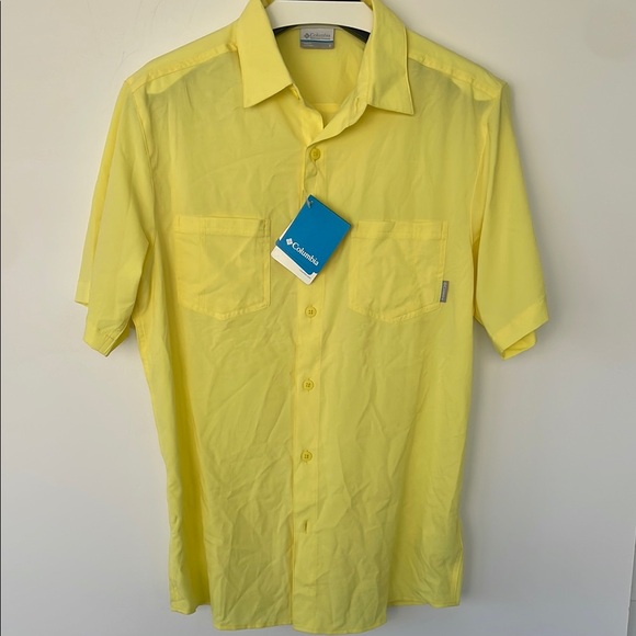 Columbia Red Eagle Lake Omni-Wick Short Sleeve Button Up Ripstop Shirt Small - Picture 1 of 14